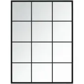 vidaXL Miroir mural noir 80x60 cm métal