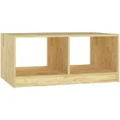 vidaXL Table basse 75x50x33,5 cm pin massif