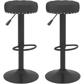 vidaXL Tabouret de bar 2 pcs. noir velours