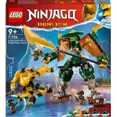LEGO 71794 NINJAGO Méchas d'entraînement ninja de Lloyd et Arin Set avec 2 figurines à combiner et 5 minifigures, set de combat ninja, cadeau pour enfants