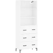 vidaXL Highboard blanc 69,5x34x180 cm Bois composite