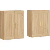 vidaXL Armoires murales 2 pcs. chêne Sonoma bois composite