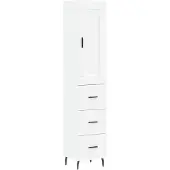 vidaXL Highboard blanc 34,5x34x180 cm Bois composite