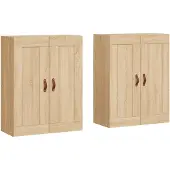 vidaXL Armoires murales 2 pcs. chêne Sonoma bois composite
