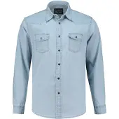 Lemon & soda Chemise Denim Manches Longues pour Homme Bleu denim - Lemon & Soda LEM3960 - Taille S