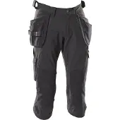 Mascot Accelerate 18249 Hanging Pockets 3/4 Pants Noir 52 Homme