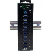 EXSYS EX-1510HMVS, USB 3.2 Gen 1 (3.1 Gen 1) Type-B, USB 3.2 Gen 1 (3.1 Gen 1) Type-A, 5000 Mbit/s, Noir, Métal, Activité, Performance
