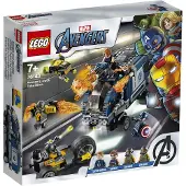 LEGO 76143 Super Heroes Marvel Avengers Truck Capture Set avec les minifigurines de Captain America et Hawkeye