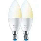 Wiz Ampoule Bougie Connectée Lot de 2 - Lumière Blanche Chaude à Lumière Blanche Froide - E14