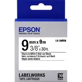 Epson LK-3WBN ruban d'étiquettes standard 9 mm (d'origine) - noir sur blanc