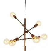 QAZQA Suspension industrielle bronze foncé 6 lumières - Sydney