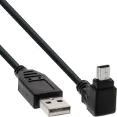 InLine - Câble USB - USB (M) droit pour mini USB type B (M) incliné - USB 2.0 - 3 m - noir