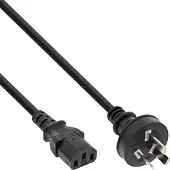 InLine - Câble d'alimentation - AS/NZS 3112 (P) pour power IEC 60320 C13 - 3 m - noir - Chine