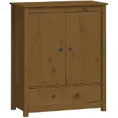 vidaXL Highboard brun miel 83x41,5x100 cm Pin massif