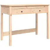 vidaXL Bureau avec tiroirs 100x50x78 cm pin massif