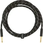 Fender câble dinstrument Deluxe de 3 mètres avec connecteurs droits tweed noir