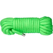 Ouch! - corde de bondage phosphorescente (10 m, vert)