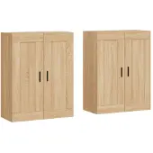 vidaXL Armoires murales 2 pcs. chêne Sonoma bois composite