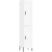 vidaXL Highboard blanc 34,5x34x180 cm Bois composite