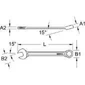Ks Tools Clés mixtes coudées 18 mm - 517.0618