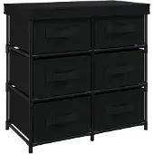 vidaXL Armoire de rangement avec 6 tiroirs 55x29x55 cm Noir Acier