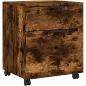 vidaXL Classeur mobile avec roues Chêne fumé 45x38x54 cm Bois
