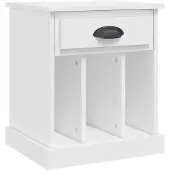 vidaXL Table de chevet blanc 43x36x50 cm