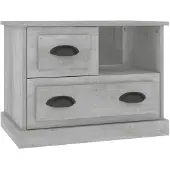 vidaXL Table de chevet gris béton 60x39x45 cm