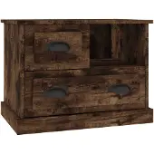 vidaXL Table de chevet chêne fumé 60x39x45 cm