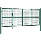 Super Merchant Portal de jardin maille vert 350x175 cm acier galvanisé