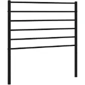 vidaXL Tête de lit de rechange en métal noir 90 cm