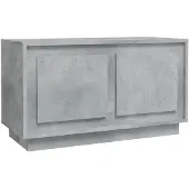 vidaXL Armoire TV gris béton 80x35x45 cm Bois composite
