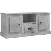 vidaXL Meuble TV Gris béton 100x35.5x45 cm Bois d'ingénierie