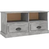 vidaXL Armoire TV gris béton 93x35,5x45 cm Bois composite