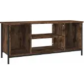 vidaXL Armoire TV chêne fumé 102x35x45 cm bois composite