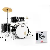 Pearl Roadshow 5pc USA Fusion Drum Kit w/Sabian Cymbals Jet Black