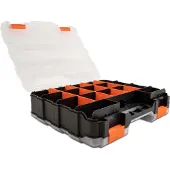 DeLOCK Sortimentsbox mit 34 Fächern orange / schwarz