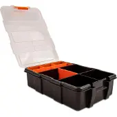 DeLOCK Boîte d'assortiment avec 11 compartiments orange / noir