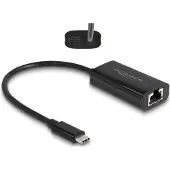 DeLOCK USB Type-C Adapter zu Gigabit LAN mit Power Delivery 100 Watt (61026)