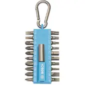 Bosch jeu de 21 embouts de vissage avec snap-hook, bleu clair