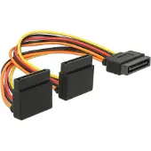 DeLOCK Adaptateur d'alimentation SATA à 2x SATA, coudé à 90 degrés (15 cm, SATA)
