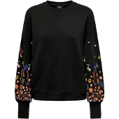 ONLY Sweat-shirt 'ONLBrooke' bleu / orange / noir / blanc