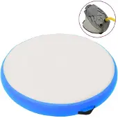 vidaXL Tapis de gymnastique gonflable avec pompe 100x100x15 cm PVC bleu