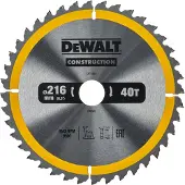 DeWalt Lame de Scie pour Bois 216x30x2,6 mm 40D