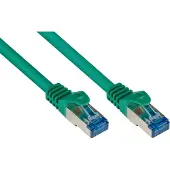 GOOD CONNECTIONS Patchkabel mit Rastnasenschutz, Cat. 6A, S/FTP, PiMF, halogenfrei, 500MHz, grün, 5m,