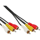 InLine 89605 câble audio 5 m 3 x RCA Noir