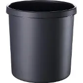 Helit Corbeille à papier de sécurité, Poubelle, Noir