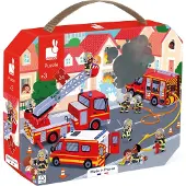Janod Puzzle enfant 24 pièces Pompiers