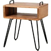 Dimehouse Table De Chevet Bois Massif Industriel - Aimée