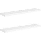 vidaXL Étagères murales flottantes 2 pcs blanc 120x23,5x3,8 cm MDF